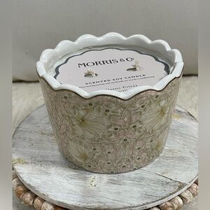 Scalloped Ceramic Soy Candle Morris and co classic citrus 16 oz